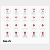 Sticker Rond Drôle Sa Faveur De Mariage Favorite (Feuille)