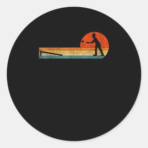 Sticker Rond Drôle Sac Cornhole Set Jeu de Jeu Retro Vintage