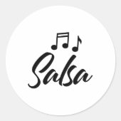 Sticker Rond Drôle Salsa Danse Tee - shirts Salsa (Devant)