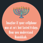 Sticker Rond Drôle Sarcastique Hanoukka Chanukah Citation de té<br><div class="desc">Drôle Sarcastique Hanoukka Chanukah Citation de téléphone portable</div>