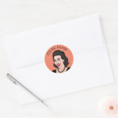 Sticker Rond Drôle Sarcastique Retro Lady | C'est encore moi (Enveloppe)