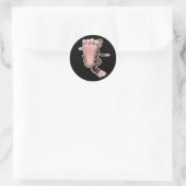 Sticker Rond drôle sasquatch bigfoot (Sac)