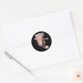 Sticker Rond drôle sasquatch bigfoot (Enveloppe)