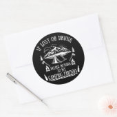 Sticker Rond Drôle slogan camper camping à boire des paroles (Enveloppe)