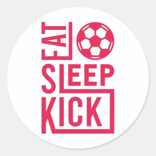 Sticker Rond Drôle Soccer Sayers Matchday Mat Sleep Kick (Devant)