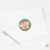 Sticker Rond Drôle Sushi Dessin (Enveloppe)