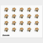 Sticker Rond Drôle Taco Buzz Bumble Bee (Feuille)
