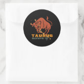 Sticker Rond Drôle Taurus Zodiac Horoscope Astrologie Awesome A (Sac)