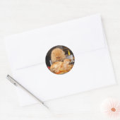 Sticker Rond Drôle Thanksgiving Chat (Enveloppe)