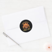 Sticker Rond Drôle Thanksgiving Devine What Turkey Butt (Enveloppe)