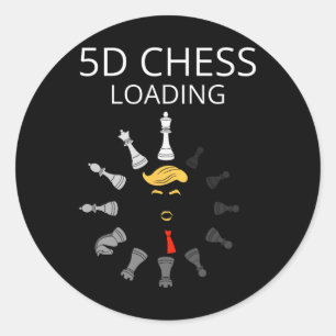 Sticker Rond Drôle Trump 5d Échecs Chargement Sarcasme Politiqu