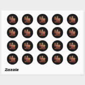 Sticker Rond Drôle Trump Mac Daddy Tee (Feuille)