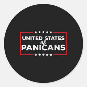 Sticker Rond Drôle Trump Tarifs Fier États-Unis Panicains Des