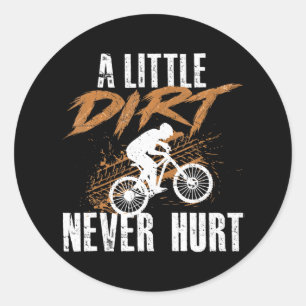 Sticker Rond Drôle Vélo Dirt Pour Motocross Dirtbike Lover