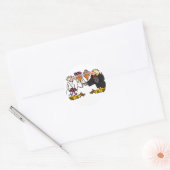 Sticker Rond Drôle Vieux Buzzard Mariage dessin animé (Enveloppe)