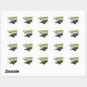 Sticker Rond Drôle Vis Ewing Sarcoma Cancer (Feuille)