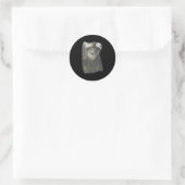 Sticker Rond Drôle Weird Kitten Wizard Ghost Cat Meme Catdalf H (Sac)