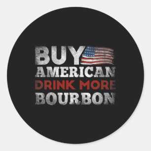 Sticker Rond Drôle Whiskey Citer Us Drapeau Acheter American Dr