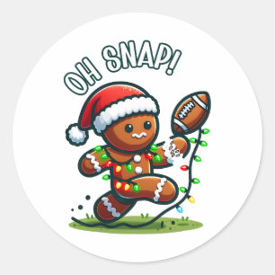 Sticker Rond Drôles de pyjama homme en pain d'épices et Pjs Xma
