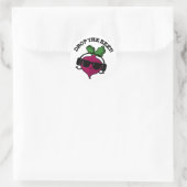 Sticker Rond Drop La Beet Funny Music Veggie Pun (Sac)