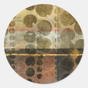 Sticker Rond Droplets verts circulaires