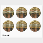Sticker Rond Droplets verts circulaires (Feuille)