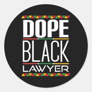 Sticker Rond Drug Black Lawyer Mois de l'histoire des Noirs