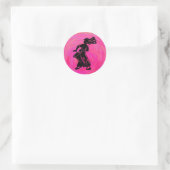 Sticker Rond Drum Boogie Nights New York Hot Pink (Sac)