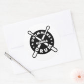 Sticker Rond Drummes Gonna Drum (Enveloppe)
