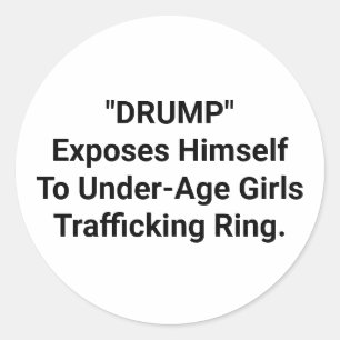 Sticker Rond Drump s'expose à une fille Hankamer Artjunkhaus