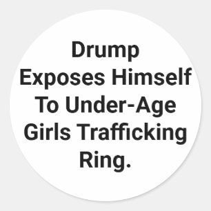 Sticker Rond Drump s'expose Hankamer Artjunkhaus Comic