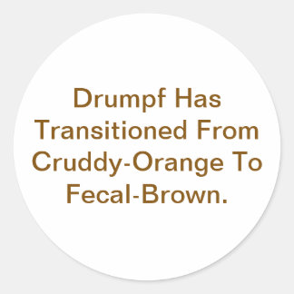 Sticker Rond Drumpf est Trans Comic Art Hankamer Artjunkhaus Fu