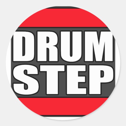 Sticker Rond DRUMSTEP Drum et basse et dubstep (Devant)