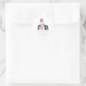 Sticker Rond Druncle Sam Funny Oncle Sam Beer 4 juillet (Sac)