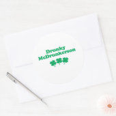STICKER ROND DRUNKY MCDRUNKERSON (Enveloppe)