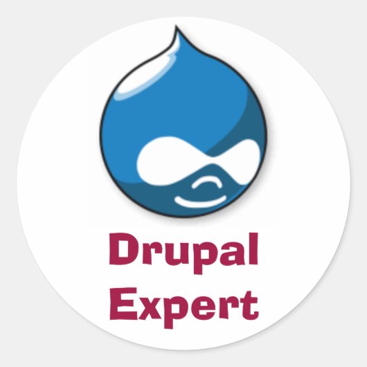 Sticker Rond Drupal Expert (Devant)