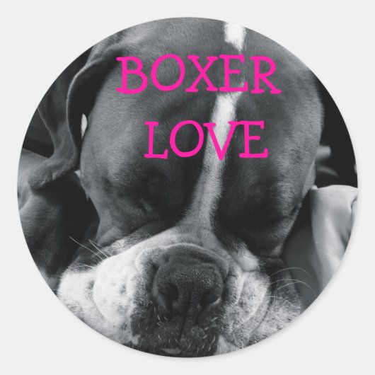 STICKER ROND DSC00168, BOXER LOVE (Devant)