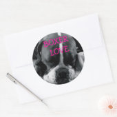 STICKER ROND DSC00168, BOXER LOVE (Enveloppe)