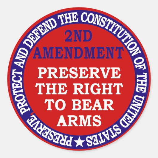 Sticker rond du 2e cercle d'amendement (Devant)