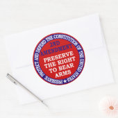 Sticker rond du 2e cercle d'amendement (Enveloppe)