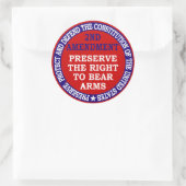 Sticker rond du 2e cercle d'amendement (Sac)