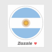Sticker rond du drapeau argentin (Feuille)