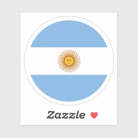 Sticker rond du drapeau argentin (Feuille)