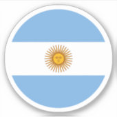 Sticker rond du drapeau argentin (Devant)