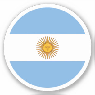 Sticker rond du drapeau argentin