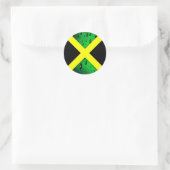 Sticker rond du drapeau de la Jamaïque (Sac)