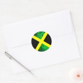 Sticker rond du drapeau de la Jamaïque (Enveloppe)
