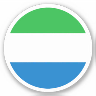 Sticker rond du drapeau de la Sierra Leone