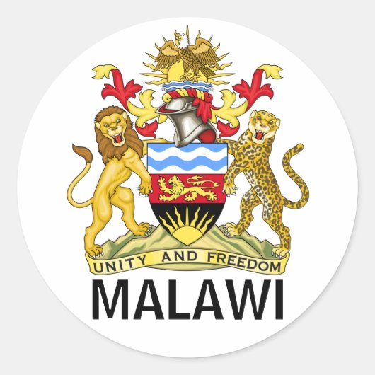 Sticker rond du drapeau du Malawi classique (Devant)