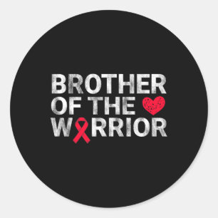 Sticker Rond Du Guerrier du Coeur Sensibilisation aux maladies 